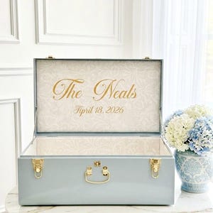 Bride Keepsake Trunk – Personalized Wedding Memory Box, Elegant Bridal Chest