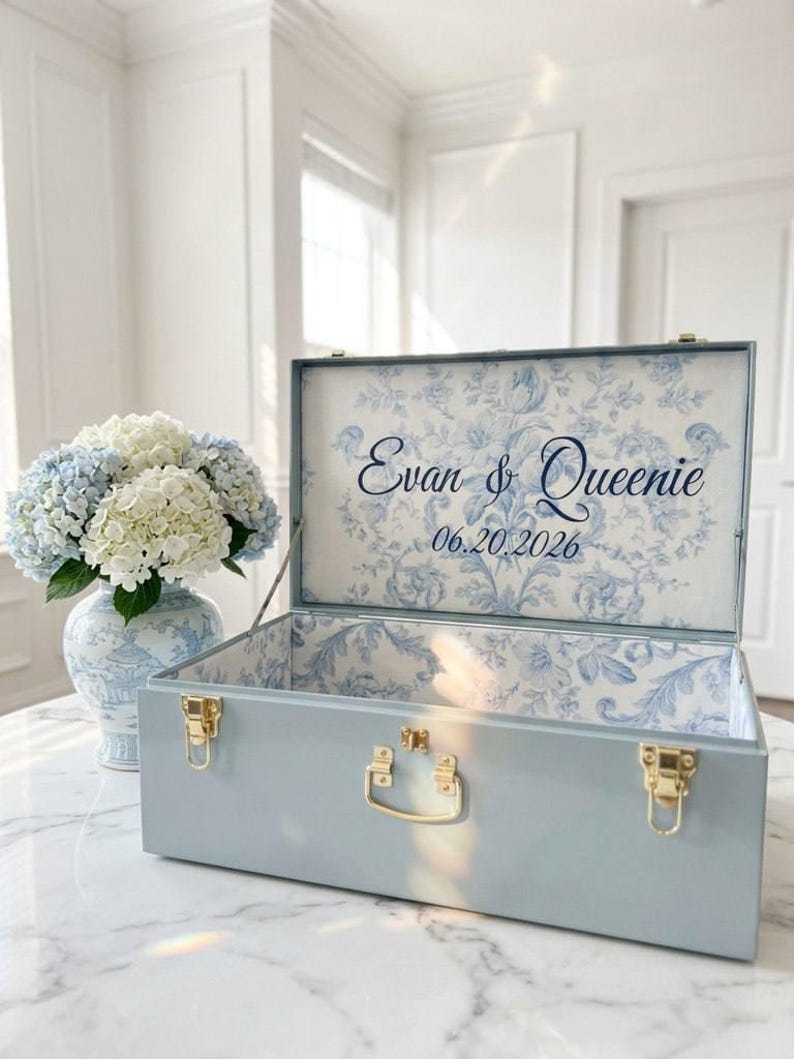Personalized Wedding Storage Trunk for Bridal Accessories