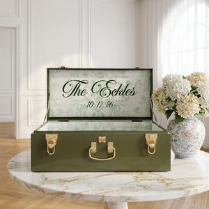 Bride Keepsake Trunk – Personalized Wedding Memory Box, Elegant Bridal Chest image 10