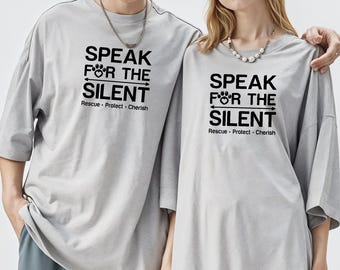 Camiseta Speak for the Silent • Camiseta de algodón de rescate animal