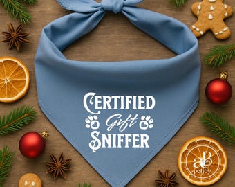 Personalized Christmas Dog Bandana – Holiday Pet Gift
