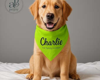 Personalized Dog Bandana, Custom Name Pet Scarf, Dog Lover Gift