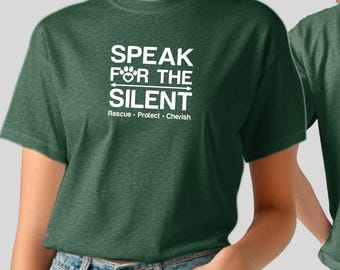 Camiseta de rescate de animales • Habla por los silenciosos, adopta, no compres