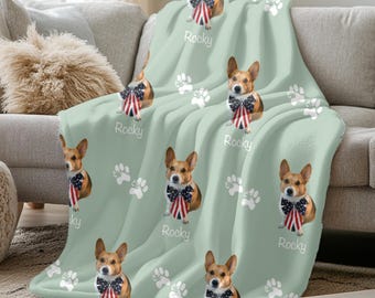 Gepersonaliseerde hondendekens, aangepaste deken voor huisdieren, aangepaste deken hondportret, deken kat foto, foto huisdier, hond vader cadeau