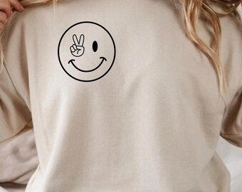 Retro Smiley Peace Love Clipart svg png Bundle (dxf, eps, pdf)