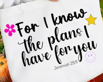 Jeremiah 29:11 SVG PNG – Retro Faith Christian Design (Digital Download)