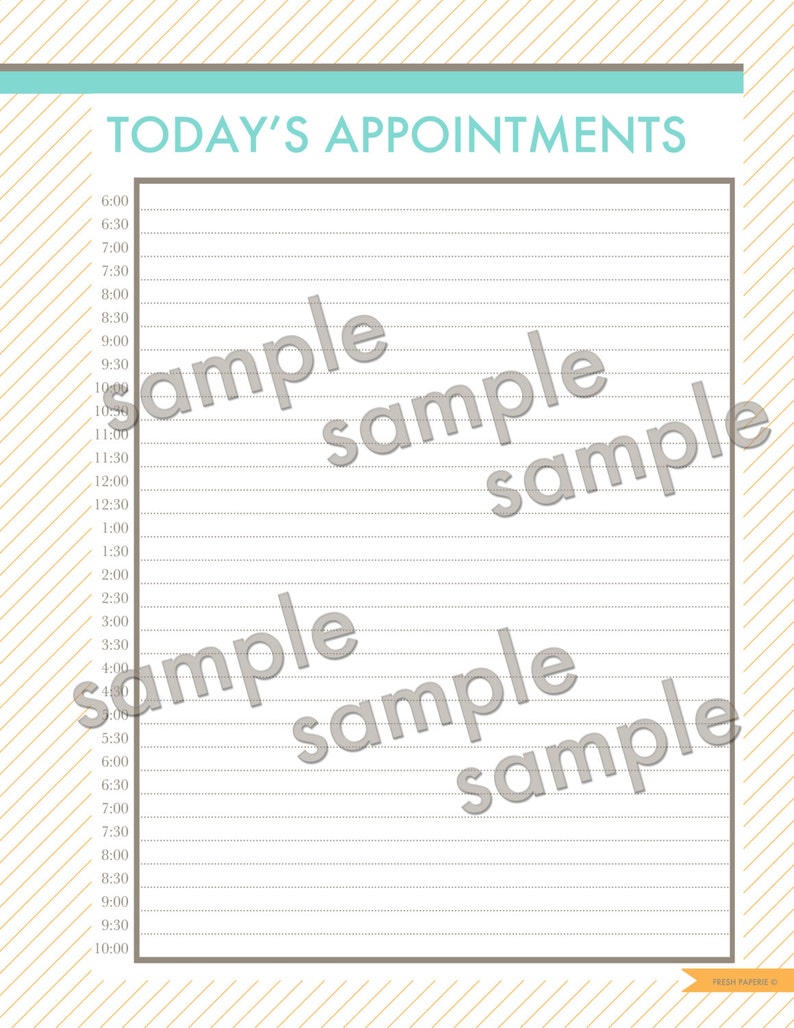 Appointments Printable Daily Printable Planner Insert - Etsy