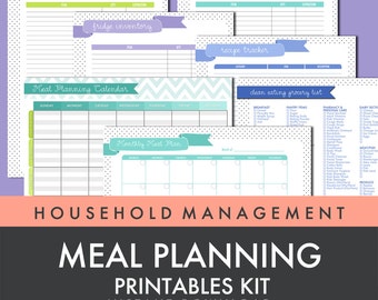 Meal Planning Printables kit - instant download!