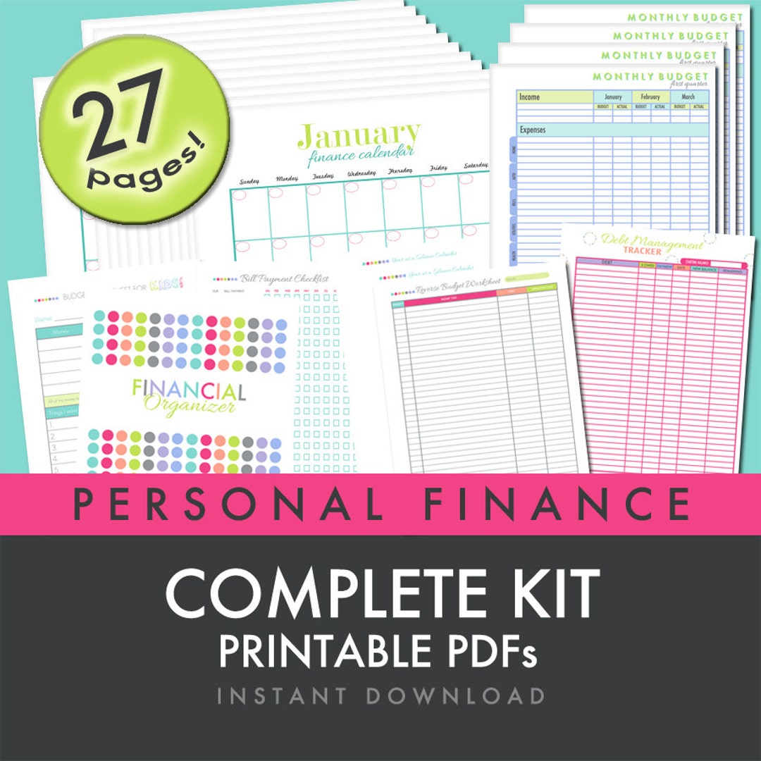 50 OFF Personal Finance Organizer Printables Complete Kit INSTANT