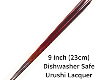 Japanese Natural Wood Chopsticks - Real Urushi Lacquer, 23cm