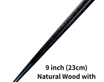 Black Urushi Lacquer Chopsticks - Hoshi Starry Night, 23cm