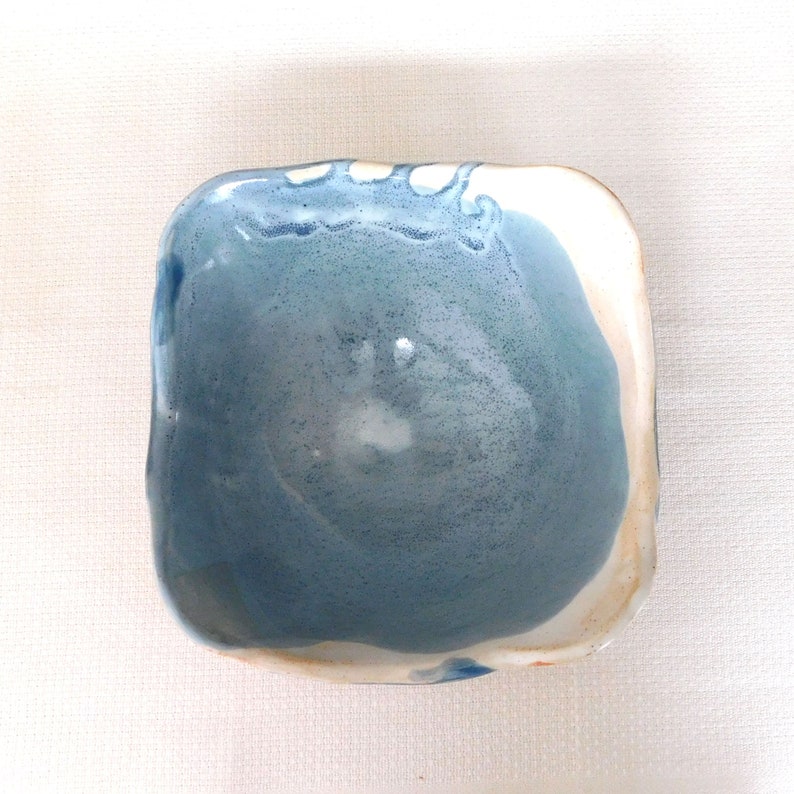 Hand-built Bowl, Single Serving Size in Blues and Terracotta image 8