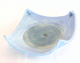 Porcelain Soap Dishes in Blue Greens