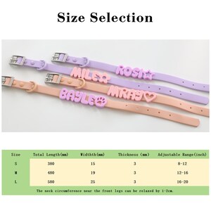 Personalized Name Collar for Dog, Custom Pet Name Silicone Collar, Pastel Puppy Accessory, Doggy Anti Loss collar, Dog Lover Gift image 11