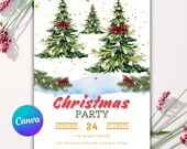 Editable Christmas Party Invitation Template (Digital Download)
