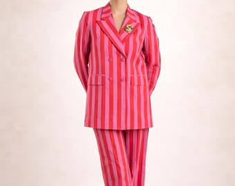 Women Cotton Co-Ord Set | Stylish Two Piece Suit | Blazer and Pants Set | Casual Formal Outfit | Trendy Matching Set