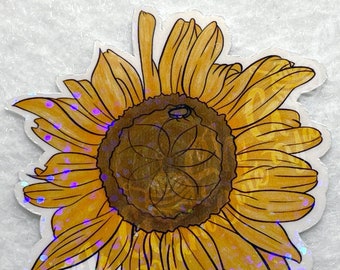 Sunflower Glitter Sticker