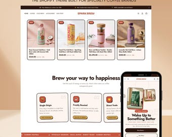 Coffee Shopify Theme | Spark Brew OS 2.0 | Specialty Coffee Store Template | Bold Design