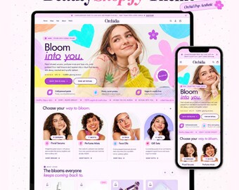 Shopify-Theme Floral | Orchidia OS 2.0 | Shopify-Theme für florale Hautpflege | Shopify-Theme Lila Flieder Parfümnebel | Shopify-Shop-Theme