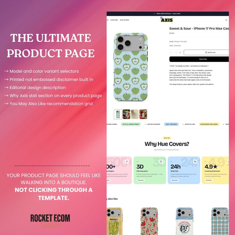 Phone Case Shopify Theme | Axis OS 2.0 | Print on Demand Store Template ...