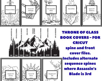 Throne Of Glass boekomslagbestanden png voor cricut