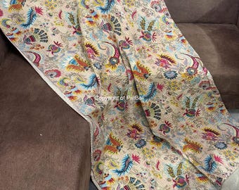 Large Selection : Cotton Kantha Indian Quilts Throw Bedspread Handmade Bedding Blanket Hippie Twin Size Floral Coverlets Boho Hand Quilts