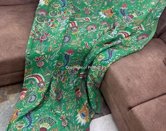 Large Selection : Cotton Kantha Indian Quilts Throw Bedspread Handmade Bedding Blanket Hippie Twin Size Floral Coverlets Boho Hand Quilts