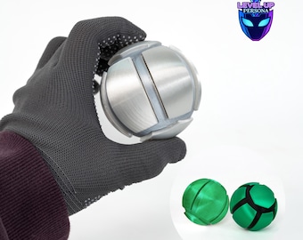 Fidget Spinner Ball Steel Style Sphere 3D Printed Desk Toy Cosplay Prop Collectible Decorative Orb Display Gift Desk Decor