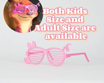 Zootopia Nick Wilde Pink Pig Glasses 3D Printed Cosplay Eyewear Lightweight Costume Prop for Kids and Adults Party Photo Accessory