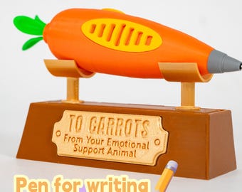 Zootopia Judy Hopps Carrot Pen Cosplay Prop Writable Desk Decor with Display Stand Cute Carrot Pen Collector Gift Fan Accessory Cosplayers