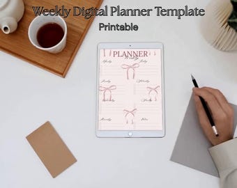 Digitale Planer Vorlagen, undatiert, Wochenplaner ly, digitaler Download, druckbarer Planer