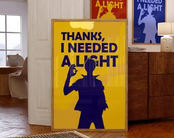 Sanji Danke, ich brauchte ein Licht Poster, One Piece Anime Wandkunst, Manga Zitat Druck, Otaku Geschenk