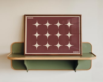 Geometrisches Poster im Bauhaus-Stil, Wandbild im Mid-Century-Look, abstrakter Retro-Druck, minimalistische Wohndekoration