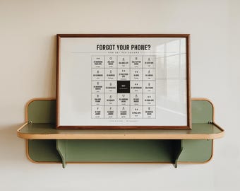 Handy vergessen? Fitness-Poster, lustiges Fitness-Wandbild, Deko fürs Heim-Fitnessstudio, Trainingsplan zum Ausdrucken