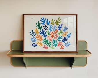 Henri Matisse Scherenschnitt-Poster, farbenfrohe abstrakte Blätter-Wandkunst, Papier-Decoupe-Druck, Galerie-Wanddekoration