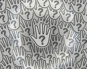 Question Mark Hand Sticker