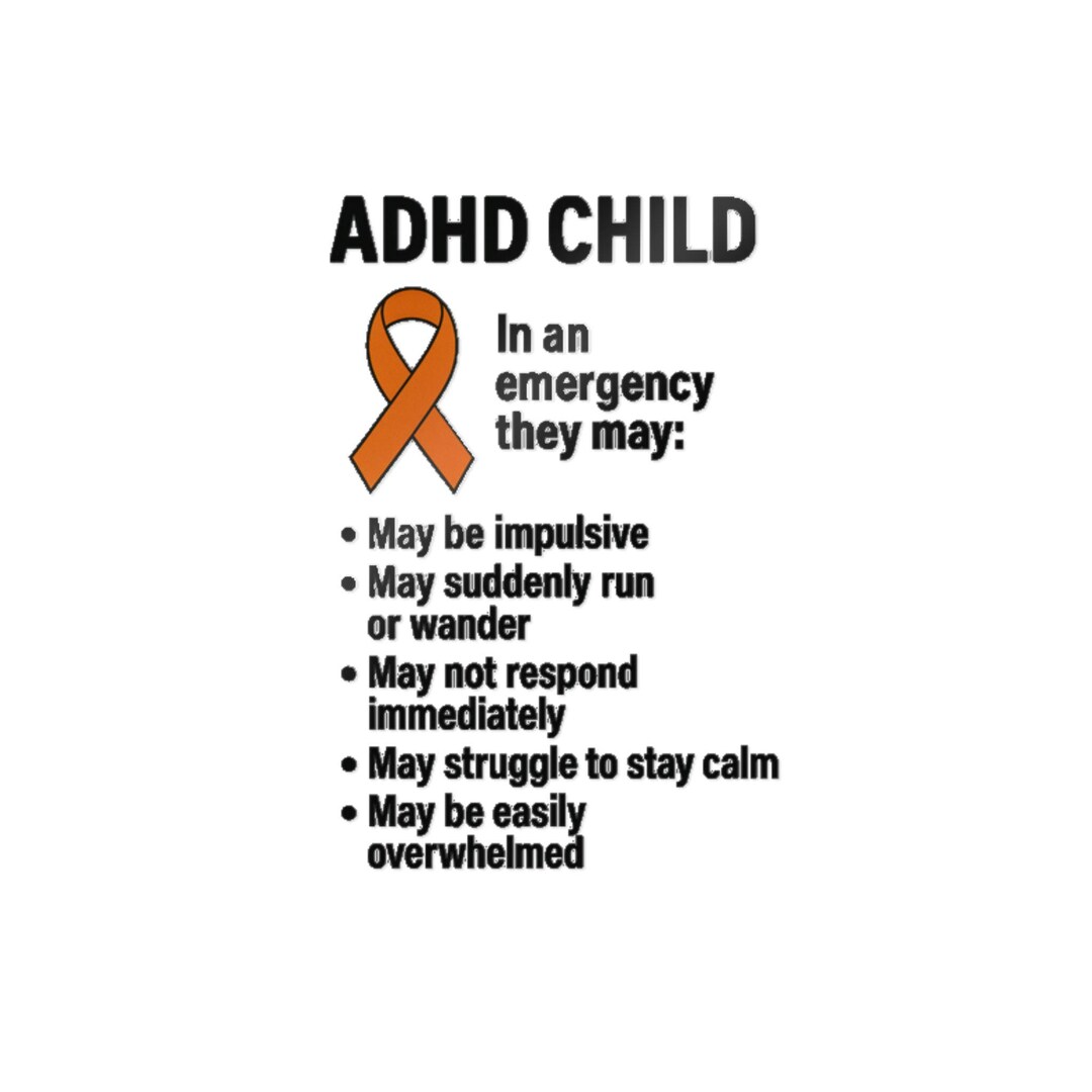 ADHD Child Awareness Ribbon Sticker | Die-cut Sticker - Etsy
