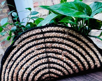 Jute clutch, colorful fashion clutch,  purse, clutch, handbag, fashion accessory