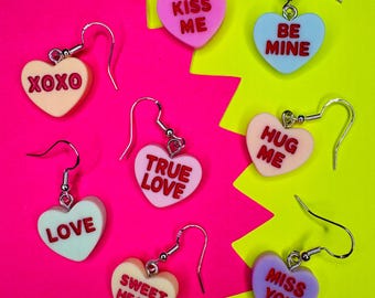 Valentine's Day Mix & Match Conversation Heart Earrings