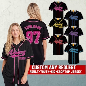 Chemise courte en jersey de baseball inspirée de l'Arirang, nom personnalisé, numéro, cadeau pour les fans de concert, tournée de musique coréenne, haut streetwear boutonné