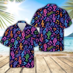 piano dress shirt Gabucci Black shirt with multi-coloured piano keys