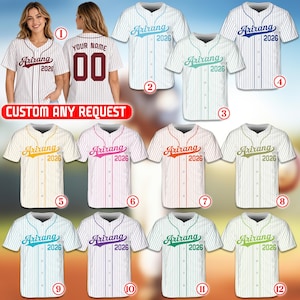 Personalized Arirang Inspired Stripped Baseball Jersey Shirt, Custom Name Number Concert Fan Gift Korean Music Tour Streetwear Button Up Top