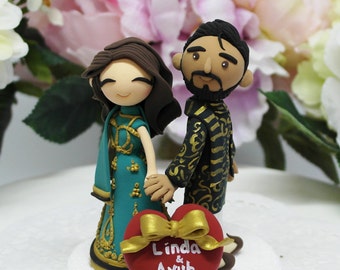 Custom Cake Topper- Indian traditional Wedding Theme