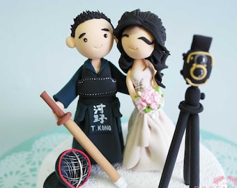 Custom Cake Topper- Classic Kendo Couple