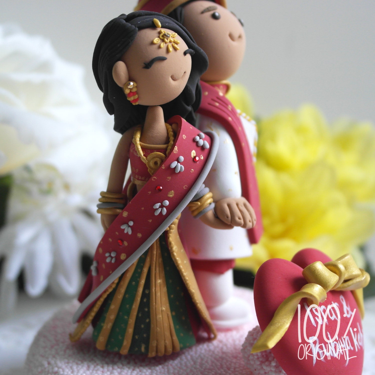 Acrylic Indian Cultural Traditional Hindu Dancing Cake Topper Decoration 