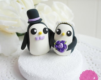 Custom Cake Topper - Gunter Penguin Couple