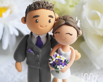 Custom Wedding Cake Topper - Purple theme wedding