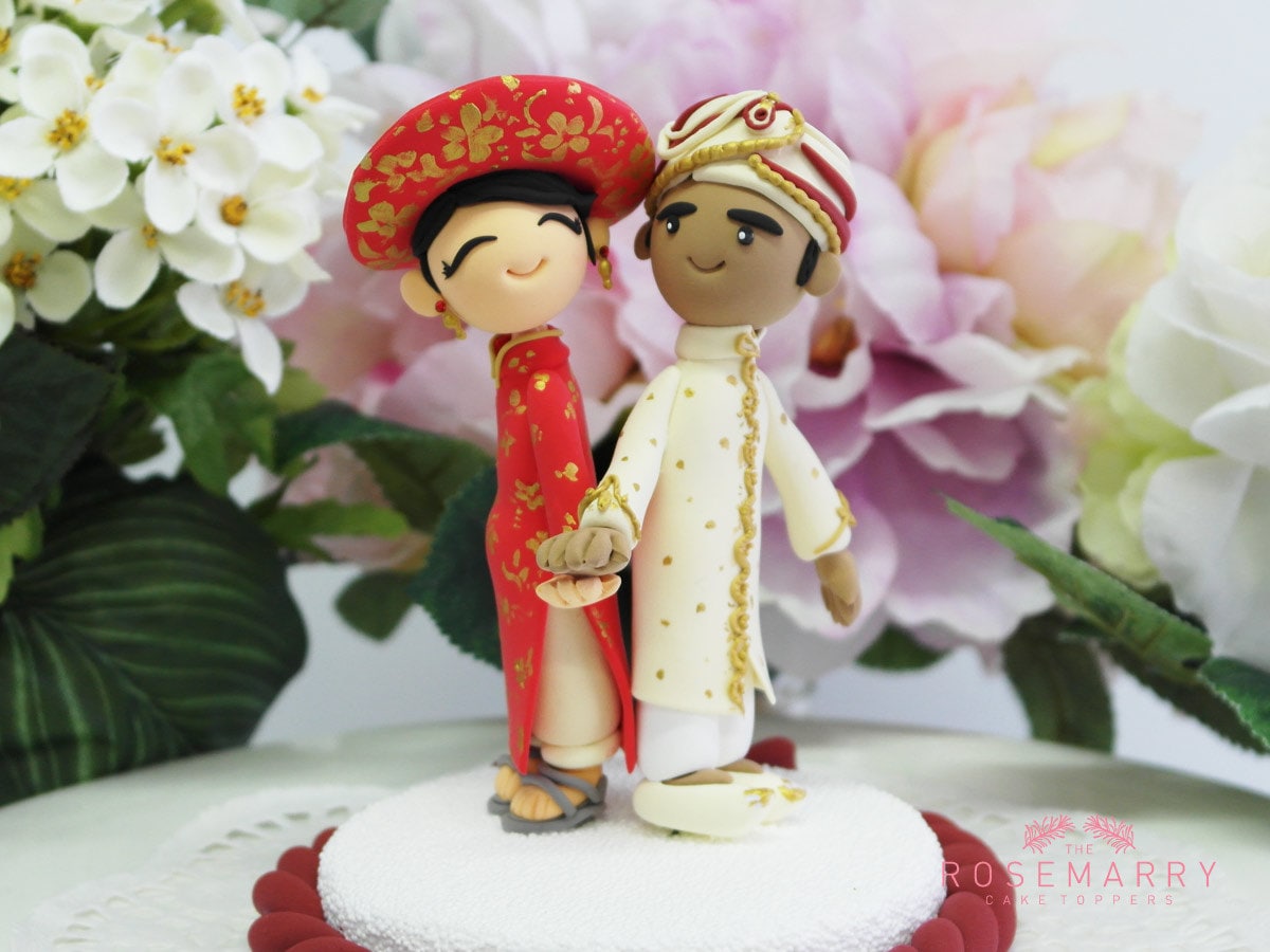 Custom Birthday Cake Topper Vietnam Traditional Wedding Etsy