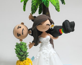 Funny theme wedding cake topper, keepsake, gift