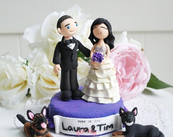 Custom Cake Topper- with 2 shepherds